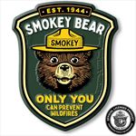 SMKY105 Smokey Bear Only You Badge Magnet